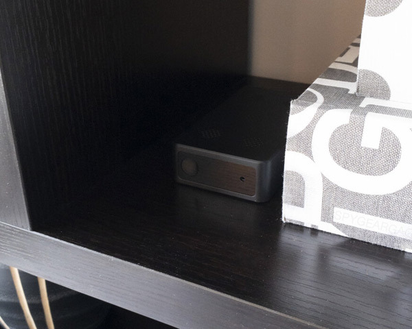 Black Box Hidden Camera on Shelf